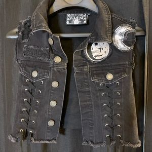 Killstar Black Denim Jacket/Vest